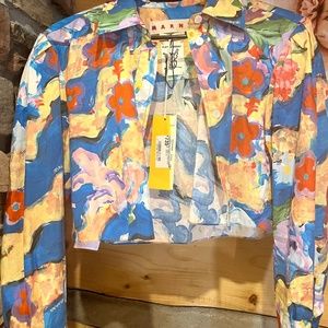 MARNI JULIE POPLIN cobalt